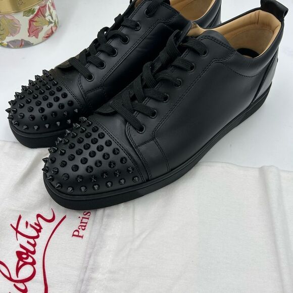 Men's Christian Louboutin, Louis Jr spiked sneakers size 47 made in Italy - Picture 7 of 9